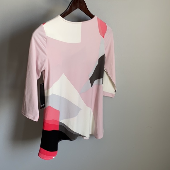 NWT! Alfani Ladies Multi Color Abstract Blouse - Picture 4 of 4